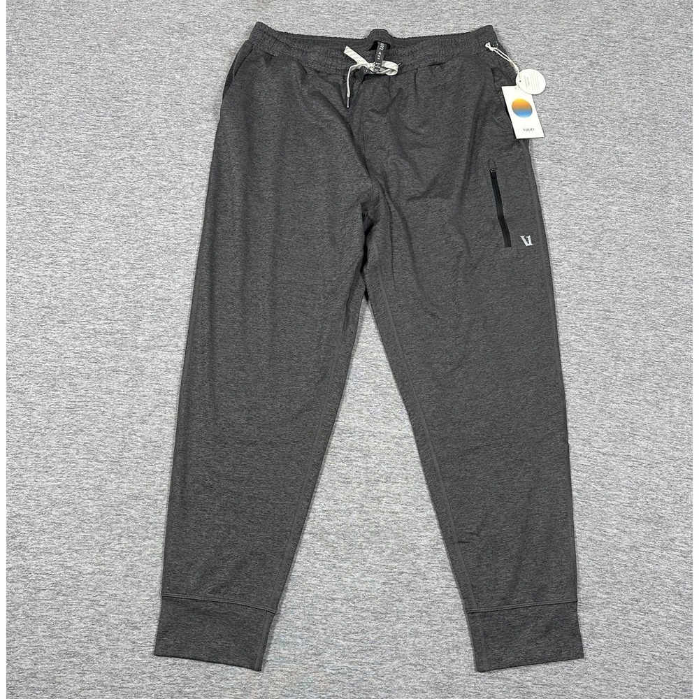 Vuori Sunday Performance Jogger Pants Mens XL Gray Stretch Active 28'' Gym NEW